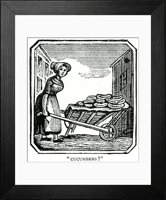 Framed Print : Street trade - cucumbers Framed Print : Street trade - cucumbers