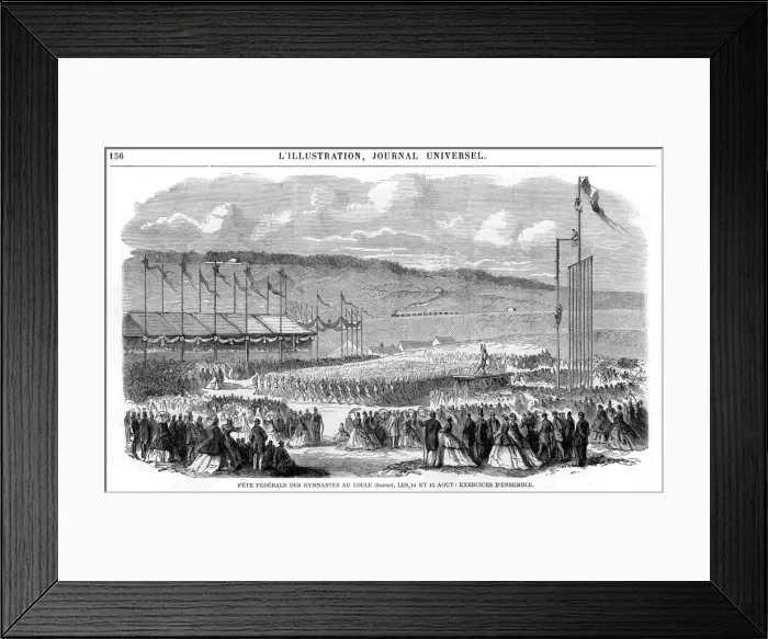 Framed Print : Mass gymnastics display Framed Print : Mass gymnastics display