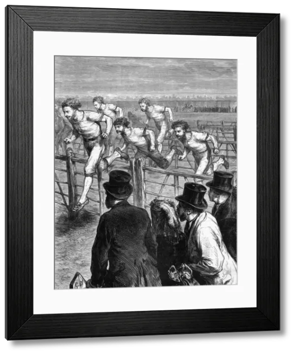 Framed Print : Hurdle race in Brompton Framed Print : Hurdle race in Brompton