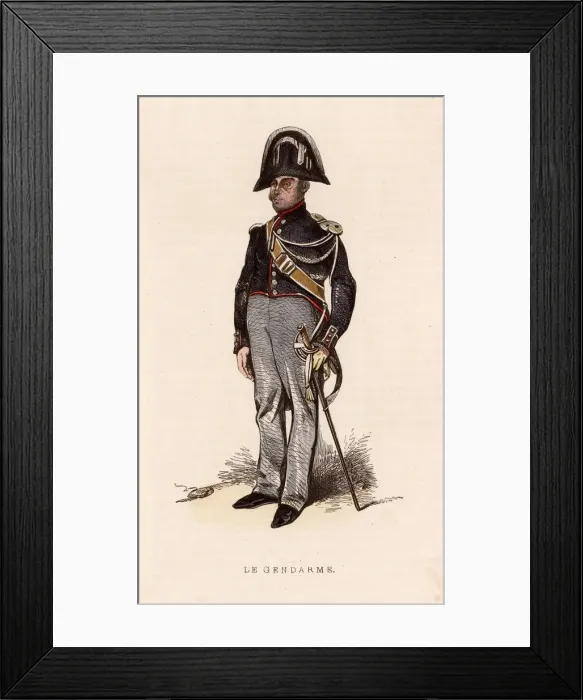 Framed Print : French police - a rural gendarme Framed Print : French police - a rural gendarme