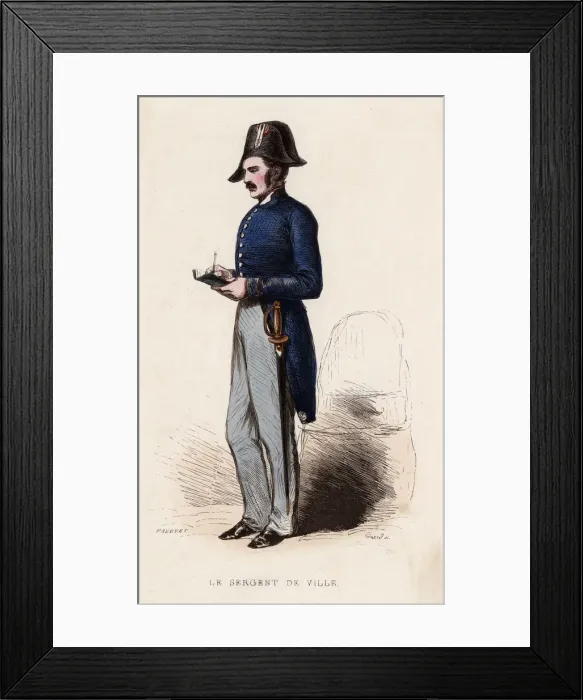 Framed Print : French police - a gendarme sergeant Framed Print : French police - a gendarme sergeant