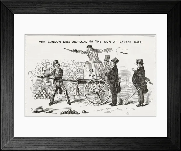 Framed Print : Cartoon, The London Mission Framed Print : Cartoon, The London Mission