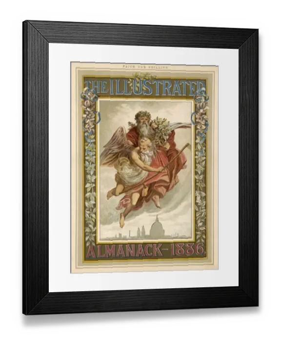 Framed Print : Father Christmas and Old Father Time Framed Print : Father Christmas and Old Father Time
