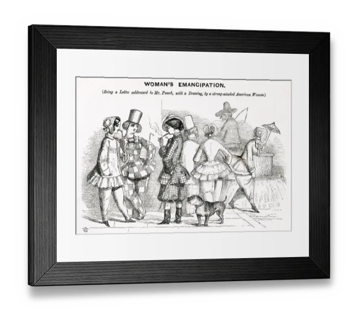Framed Print : Emancipated women of America, satire 1851 Framed Print : Emancipated women of America, satire 1851