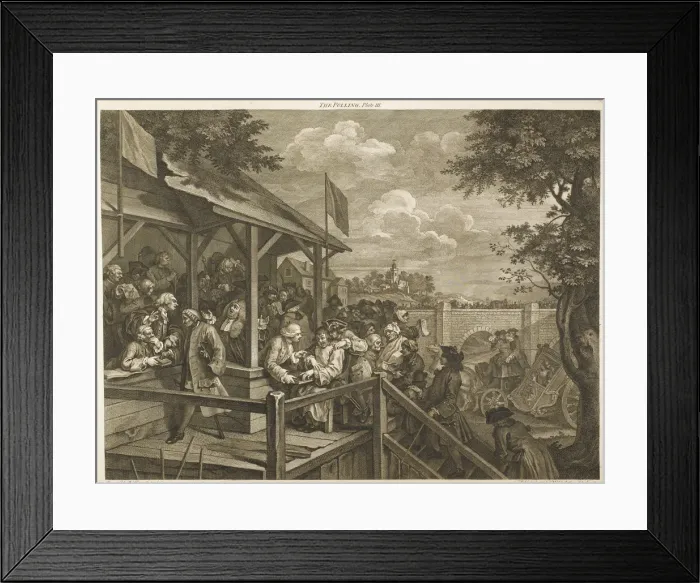 Framed Print : The Polling, Voting at an election by William Hogarth Framed Print : The Polling, Voting at an election by William Hogarth
