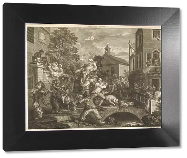 The Election, chairing the member, by William Hogarth