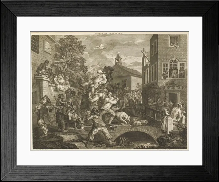 Framed Print : The Election, chairing the member, by William Hogarth Framed Print : The Election, chairing the member, by William Hogarth