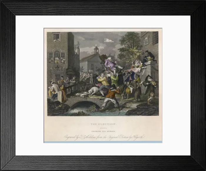 Framed Print : The Election, chairing the member, by William Hogarth Framed Print : The Election, chairing the member, by William Hogarth