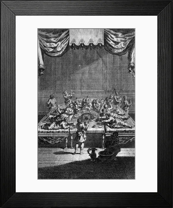 Framed Print : Maecenas at a banquet with Nasidienus Framed Print : Maecenas at a banquet with Nasidienus