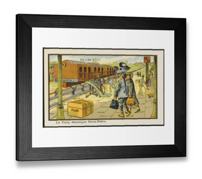 Framed Print : Futuristic train travel, Paris to Peking Framed Print : Futuristic train travel, Paris to Peking