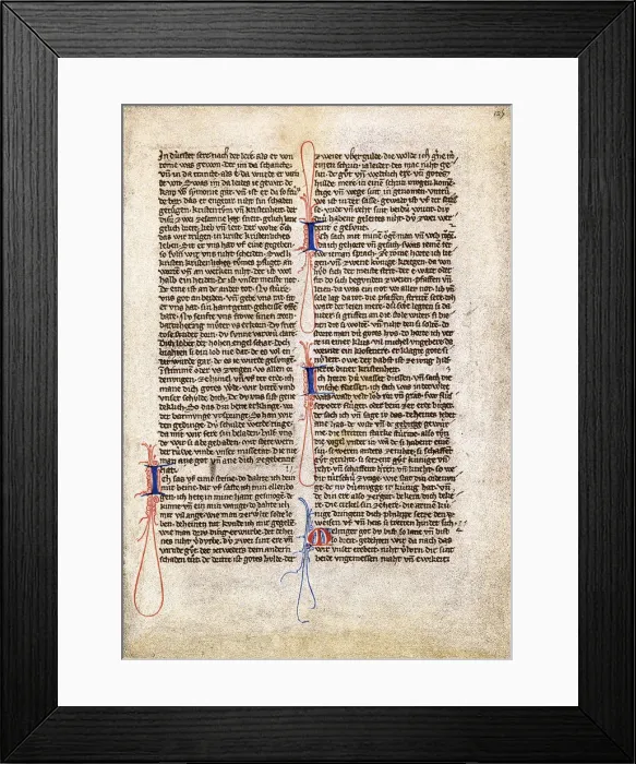 Framed Print : Page from the Heidelberger Liederhandschrift Framed Print : Page from the Heidelberger Liederhandschrift