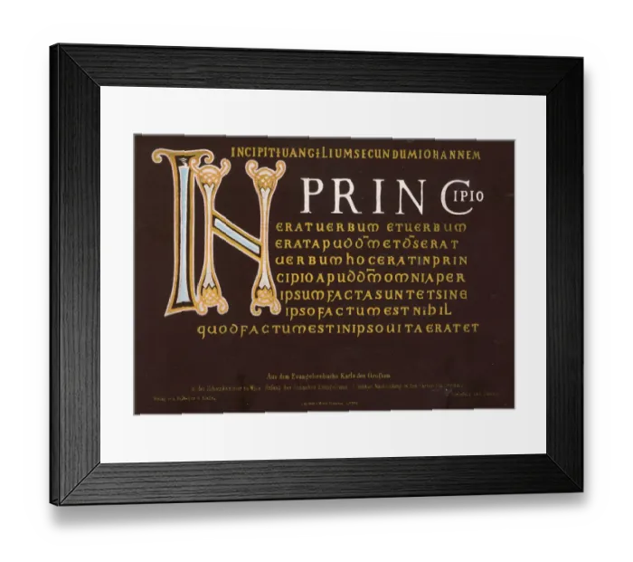 Framed Print : Fragment from a Gospel of St John Framed Print : Fragment from a Gospel of St John