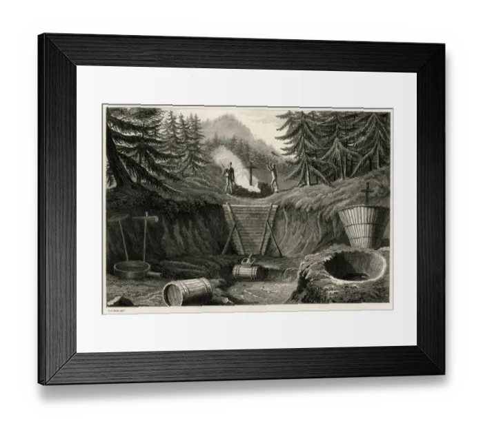 Framed Print : Making tar in the forests of Sweden Framed Print : Making tar in the forests of Sweden