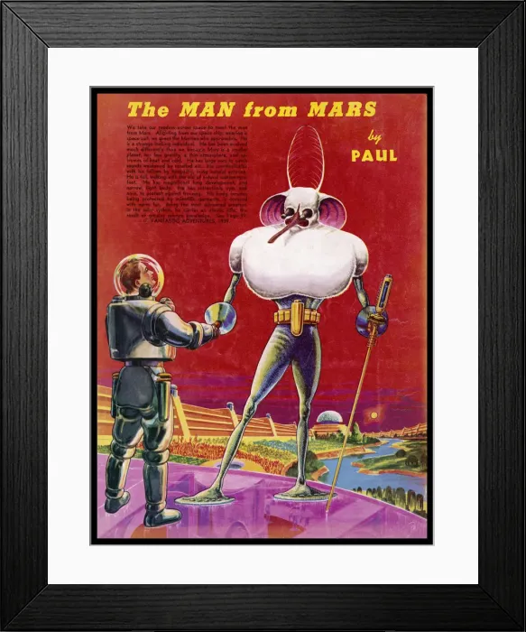 Framed Print : Imaginary inhabitant of the planet Mars Framed Print : Imaginary inhabitant of the planet Mars