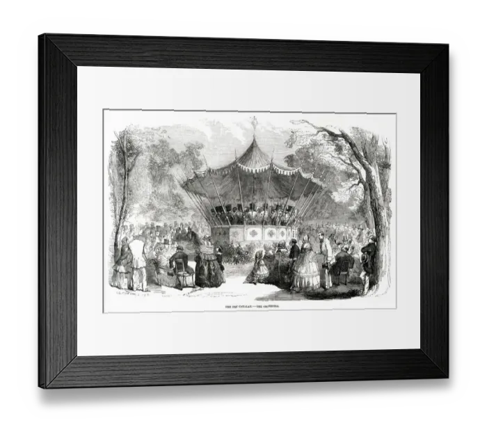 Framed Print : Bandstand in the Bois de Boulogne, Paris France 1856 Framed Print : Bandstand in the Bois de Boulogne, Paris France 1856
