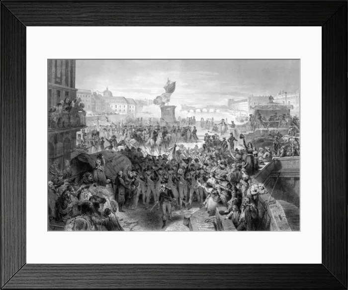 Framed Print : Garde Nationale leaving Paris to join the army Framed Print : Garde Nationale leaving Paris to join the army