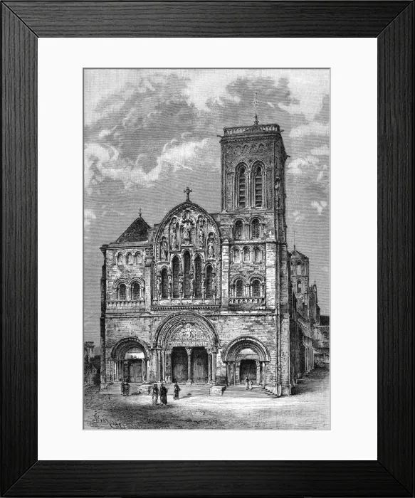 Framed Print : Vezelay Abbey, Burgundy, France Framed Print : Vezelay Abbey, Burgundy, France