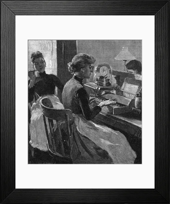 Framed Print : Sending a message over the tickertape circuit