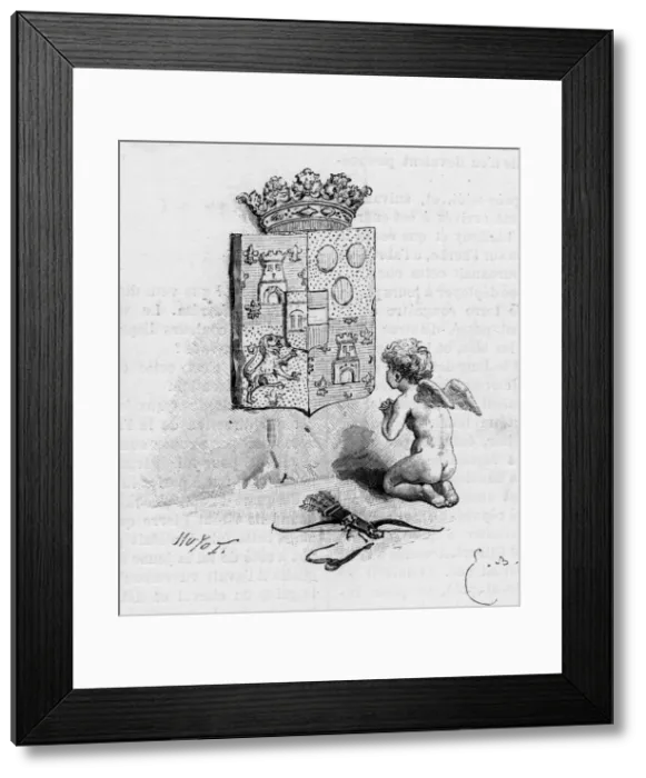 Framed Print : Satire on the way love worships ancestry Framed Print : Satire on the way love worships ancestry