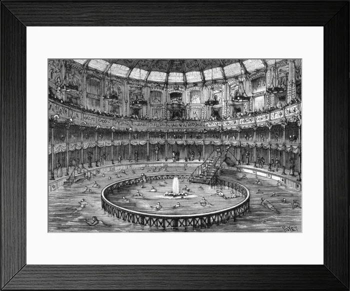 Framed Print : Swimming pool in Rue Saint Honore, Paris, France Framed Print : Swimming pool in Rue Saint Honore, Paris, France