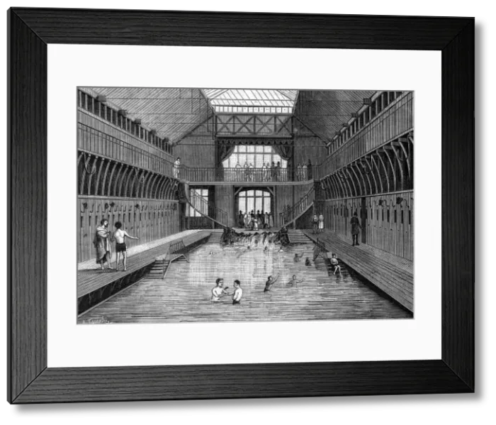 Framed Print : Public swimming bath, Rue Chateau-Landon, Paris Framed Print : Public swimming bath, Rue Chateau-Landon, Paris