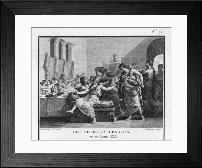 Framed Print : Roman banquet to celebrate the Saturnalia Framed Print : Roman banquet to celebrate the Saturnalia