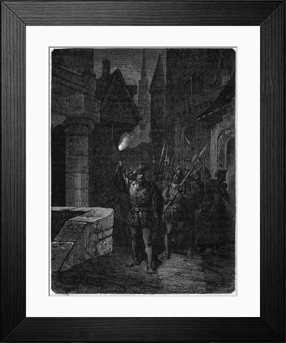Framed Print : Night watch patrolling the streets of Paris, France Framed Print : Night watch patrolling the streets of Paris, France