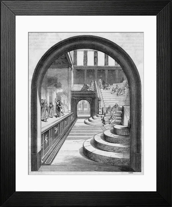Framed Print : Theatre in Pompeii, Italy, seen from the wings Framed Print : Theatre in Pompeii, Italy, seen from the wings