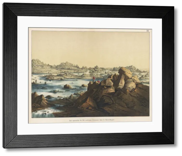 Framed Print : Cataracts of the Nile above Aswan, Upper Egypt Framed Print : Cataracts of the Nile above Aswan, Upper Egypt