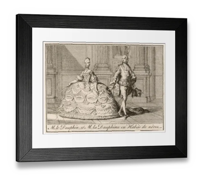 Framed Print : Louis XVI and Marie Antoinette in wedding costumes Framed Print : Louis XVI and Marie Antoinette in wedding costumes