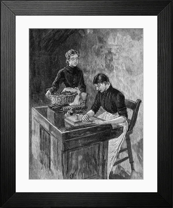Framed Print : Rolling cigars by hand at Copes factory, Liverpool Framed Print : Rolling cigars by hand at Copes factory, Liverpool