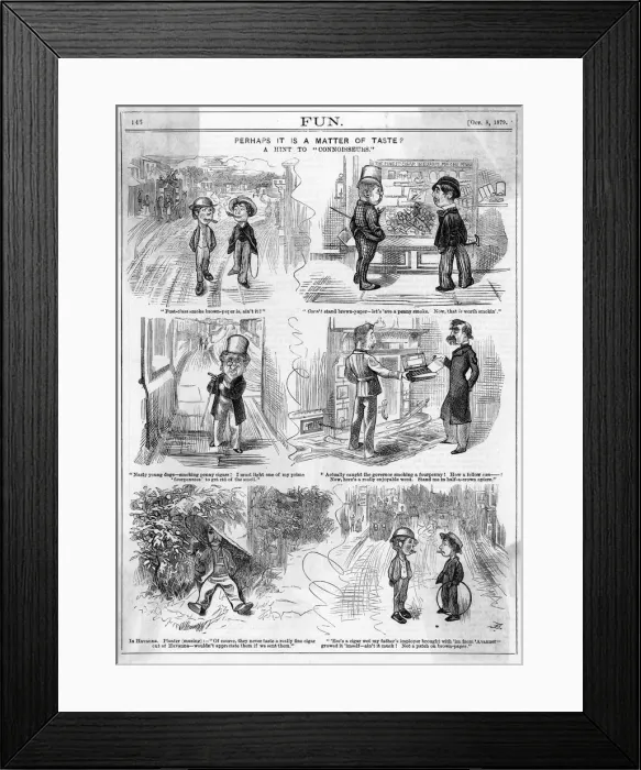 Framed Print : Cartoons, Cigars -- all a matter of taste Framed Print : Cartoons, Cigars -- all a matter of taste