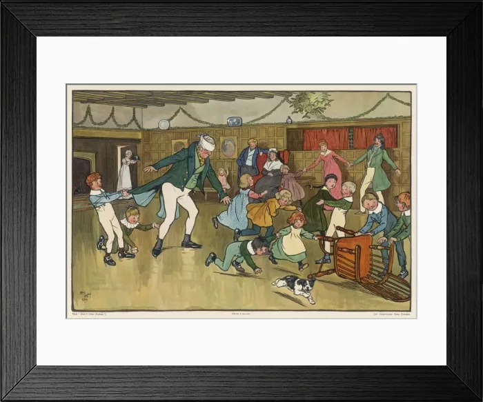 Framed Print : Game of Blind Mans Buff at a childrens party Framed Print : Game of Blind Mans Buff at a childrens party