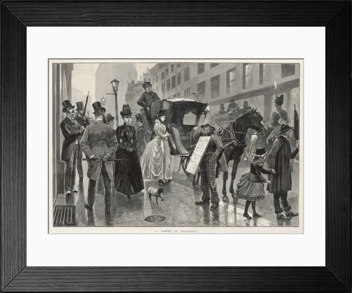 Framed Print : Wet day in Piccadilly, Central London Framed Print : Wet day in Piccadilly, Central London