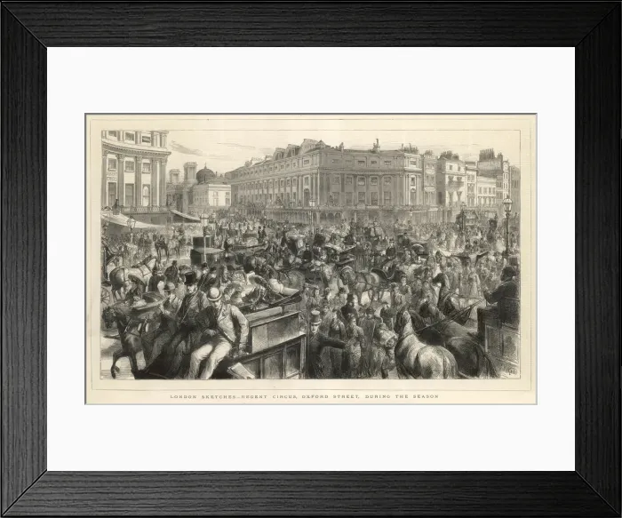 Framed Print : Traffic at Oxford (Regent) Circus, Central London Framed Print : Traffic at Oxford (Regent) Circus, Central London