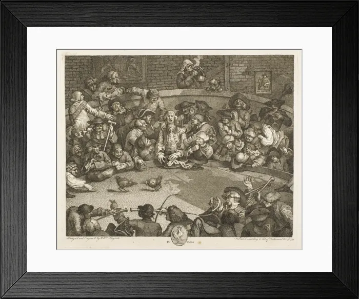 Framed Print : Hogarth, The Cockpit Framed Print : Hogarth, The Cockpit