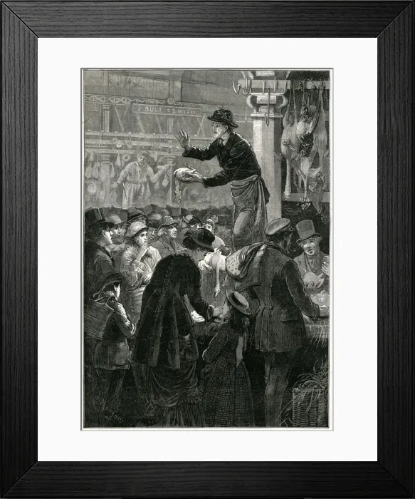 Framed Print : Metropolitan poultry market 1884 Framed Print : Metropolitan poultry market 1884
