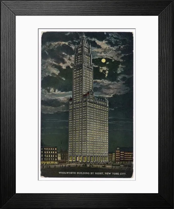 Framed Print : Woolworth Building by night, New York, USA Framed Print : Woolworth Building by night, New York, USA