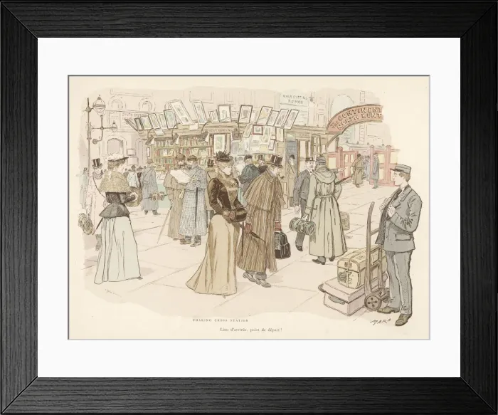 Framed Print : W H Smith bookstall, Charing Cross Station, London Framed Print : W H Smith bookstall, Charing Cross Station, London