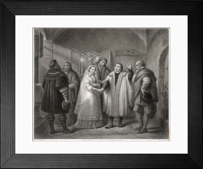 Framed Print : LUTHER MARRIES 1525 Framed Print : LUTHER MARRIES 1525