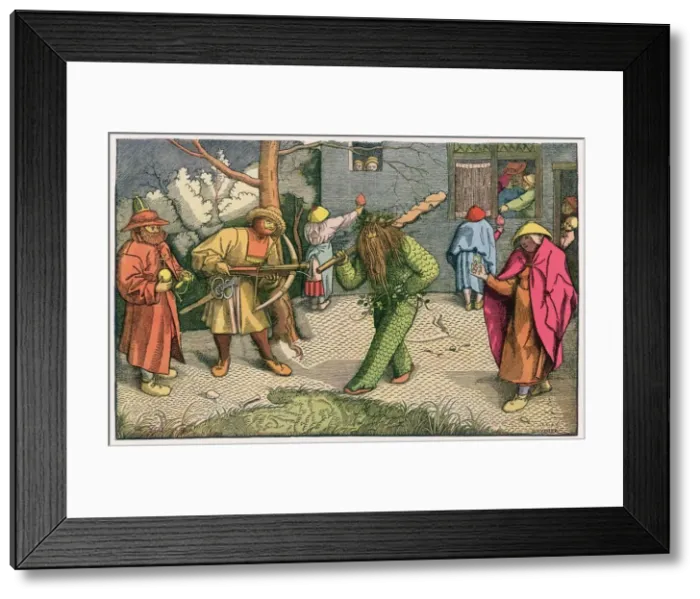 Framed Print : Folklore - Green Men Framed Print : Folklore - Green Men