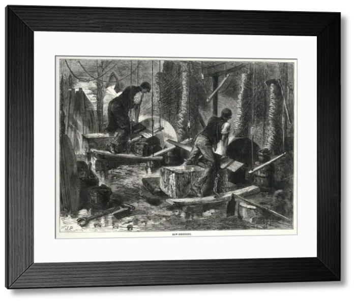 Framed Print : Sheffield Steel manufactures 1866 Framed Print : Sheffield Steel manufactures 1866