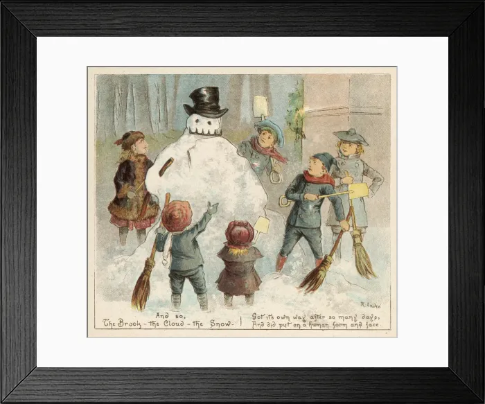 Framed Print : Admiring Snowman Framed Print : Admiring Snowman