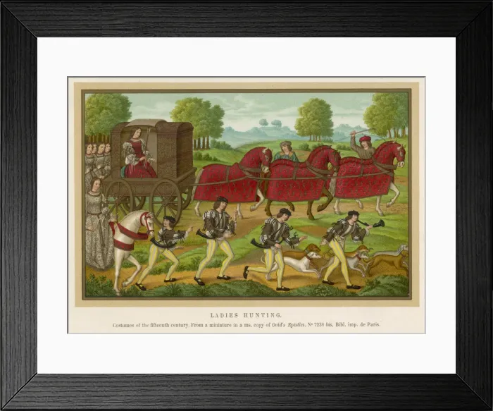 Framed Print : Social Scenes - France - 15th century Framed Print : Social Scenes - France - 15th century