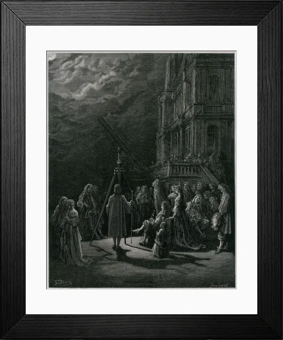 Framed Print : Amateur Astronomers in 17th century France Framed Print : Amateur Astronomers in 17th century France