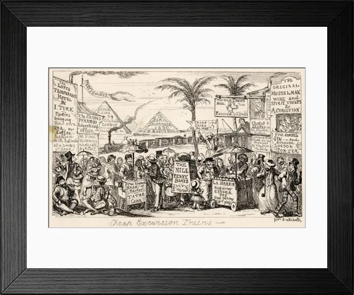 Framed Print : British Tourists in Egypt on Train Excursions Framed Print : British Tourists in Egypt on Train Excursions