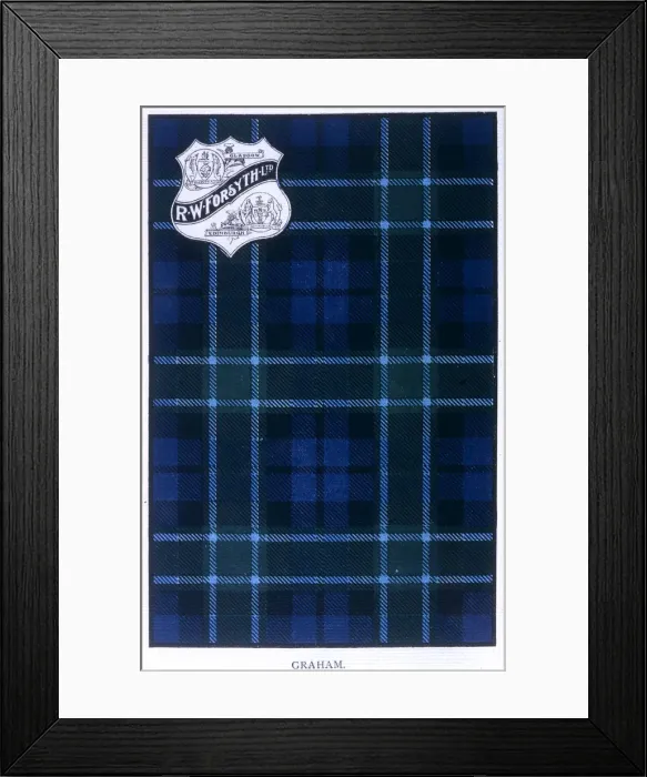 Framed Print : Blue and Green Graham Tartan Framed Print : Blue and Green Graham Tartan