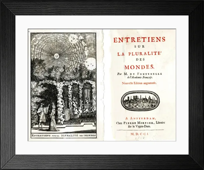 Framed Print : Fontenelles Entretiens sur la Pluralite des Mondes Framed Print : Fontenelles Entretiens sur la Pluralite des Mondes
