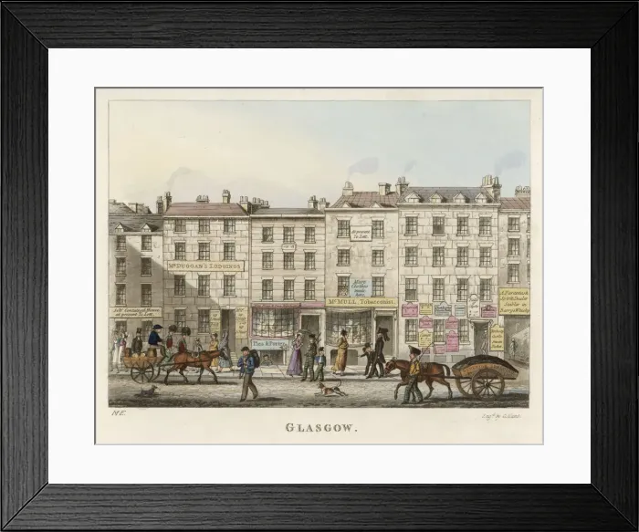 Framed Print : Street Scene of Glasgow Framed Print : Street Scene of Glasgow