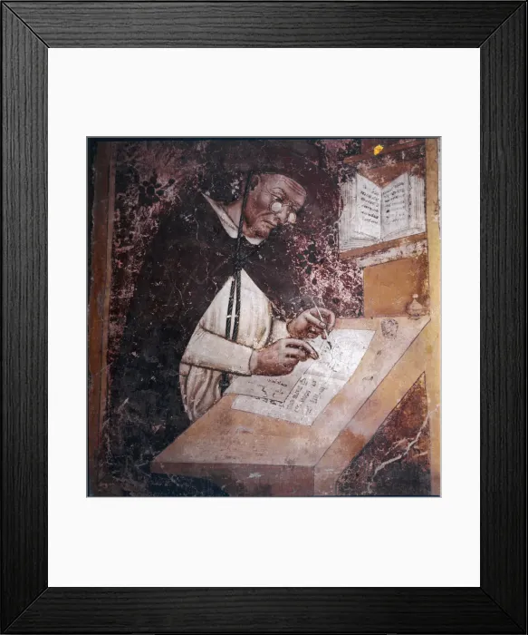 Framed Print : Monk Copyists Framed Print : Monk Copyists